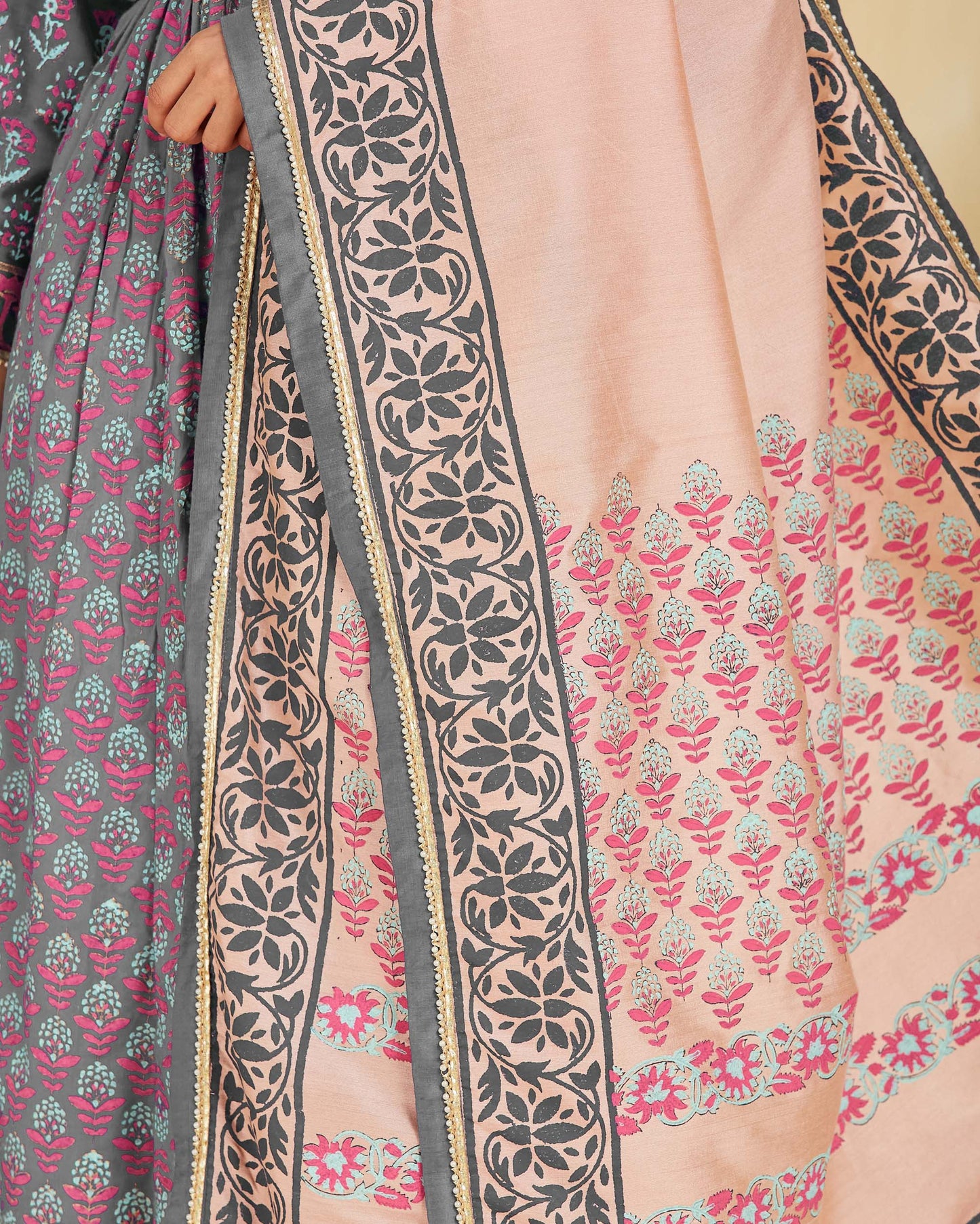 Firoza Kurta With Plazo And Dupatta