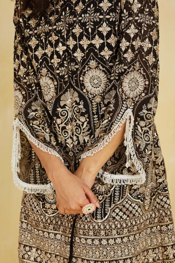 Firoza Kurta With Tulip