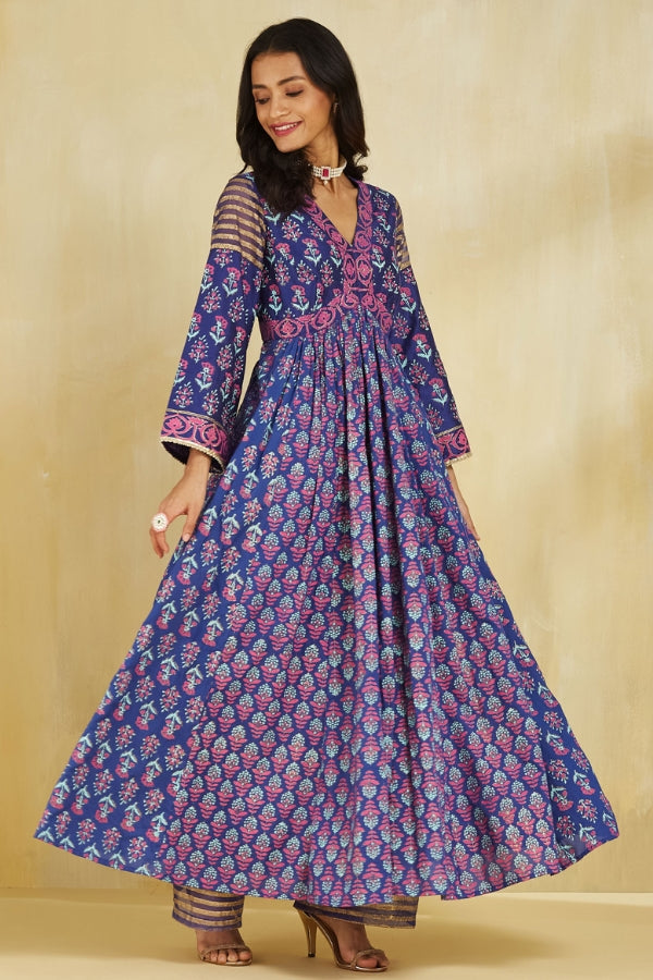 Firoza kurta with plazo and dupatta