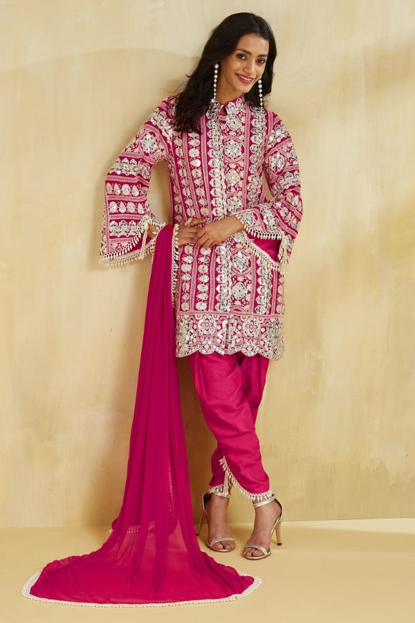 Firoza kurta with tulip