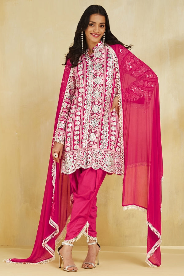 Firoza kurta with tulip