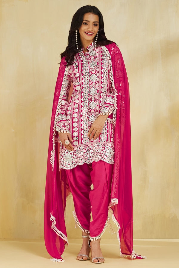 Firoza kurta with tulip