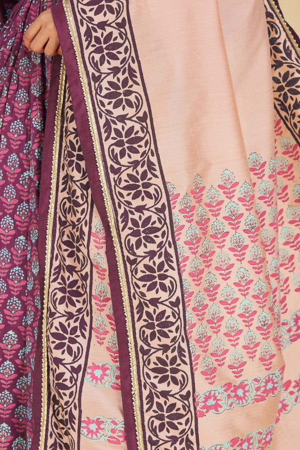 Firoza Kurta With Plazo And Dupatta