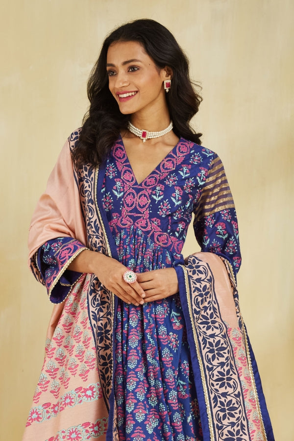 Firoza kurta with plazo and dupatta