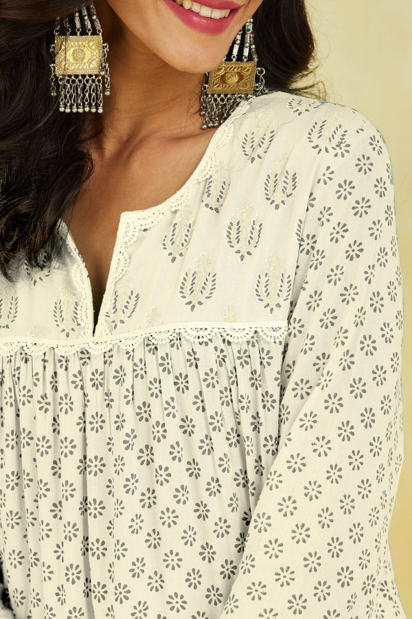 Firoza Kurta With Plazo