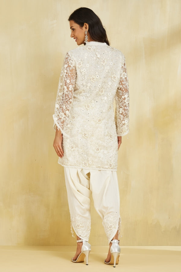 Firoza kurta with Tulip