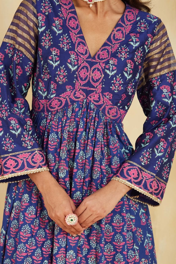 Firoza kurta with plazo and dupatta