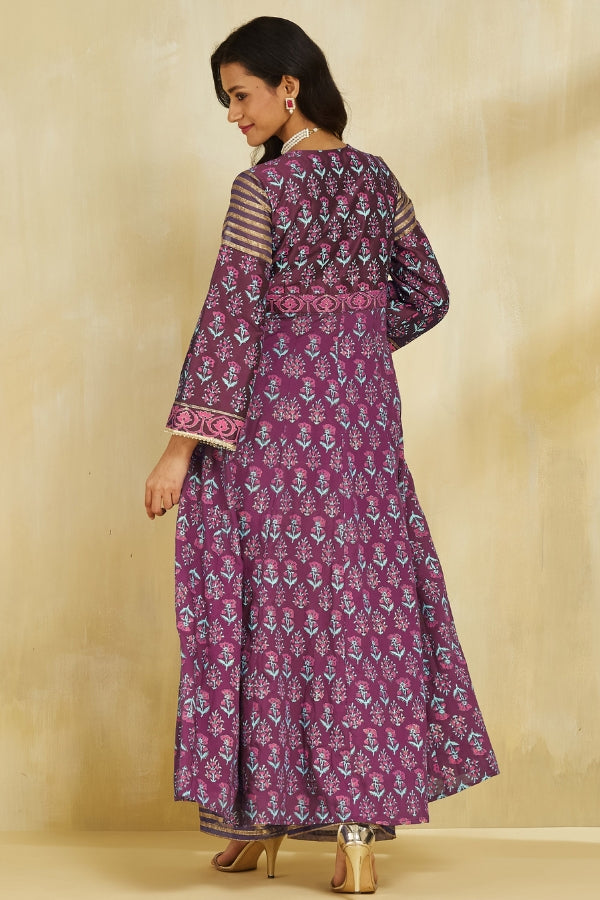 Firoza Kurta With Plazo And Dupatta