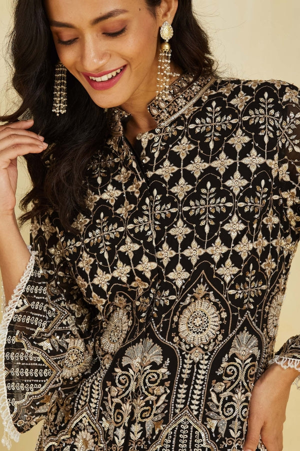 Firoza Kurta With Tulip