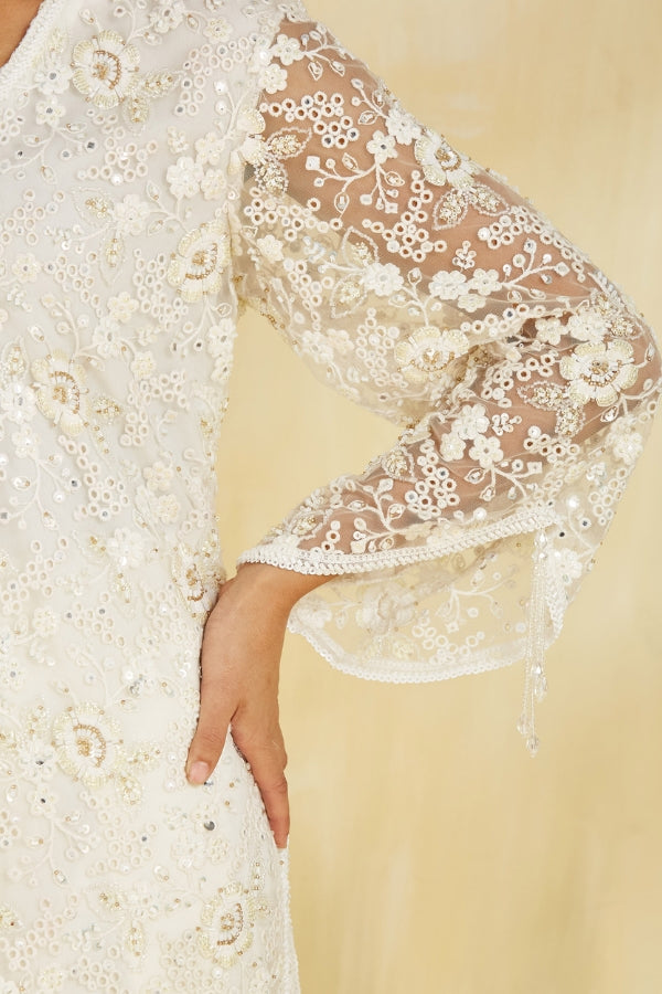 Firoza kurta with Tulip