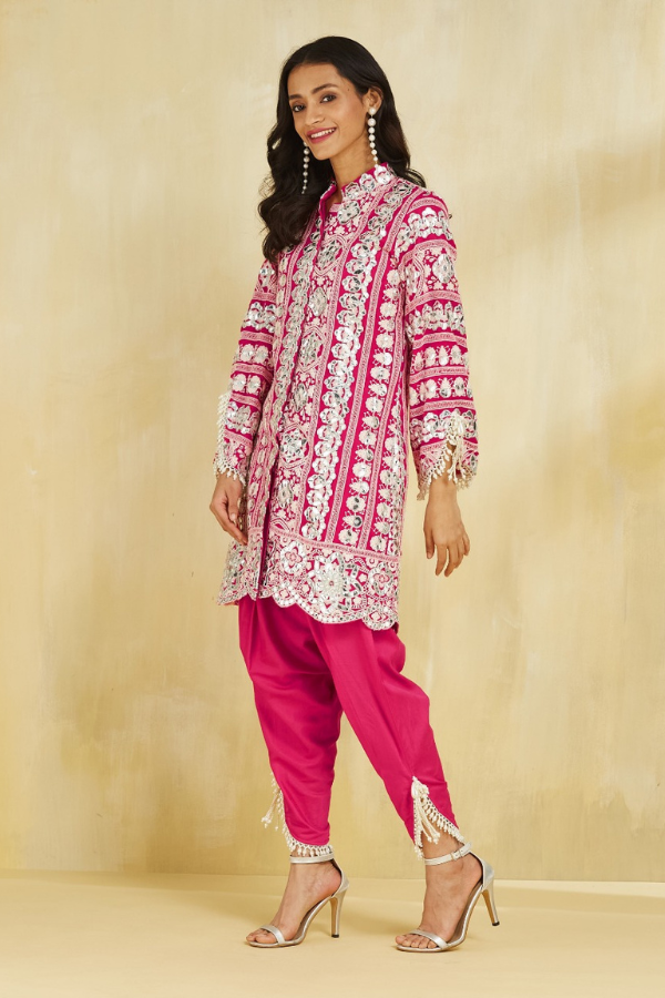 Firoza kurta with tulip
