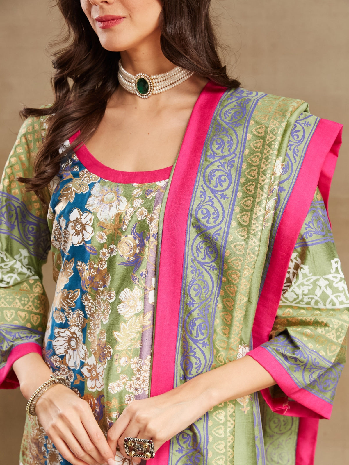 Noor a line kurta with plazo and dupatta