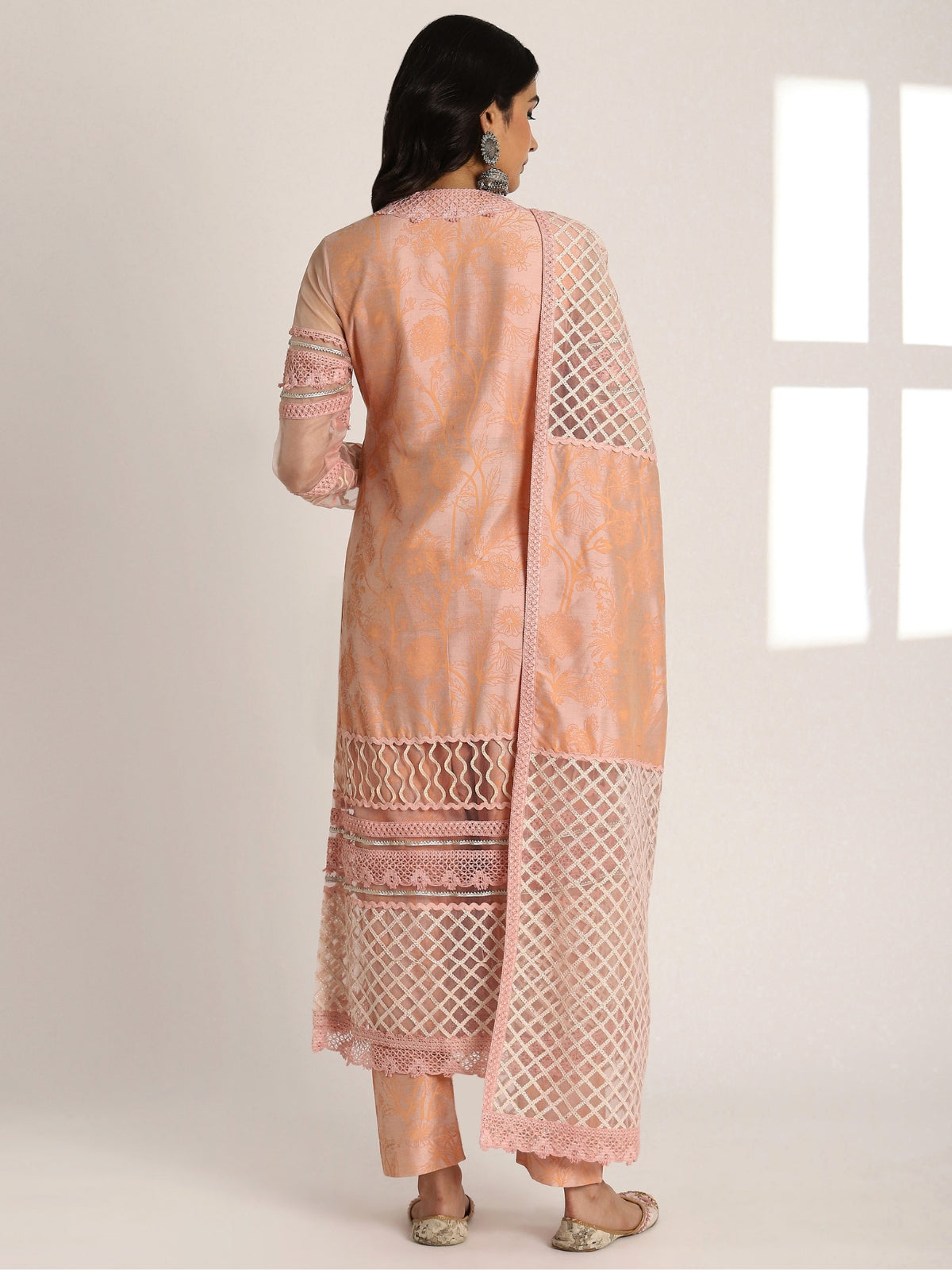 Falak Angrakha Kurta With Pant And Dupatta