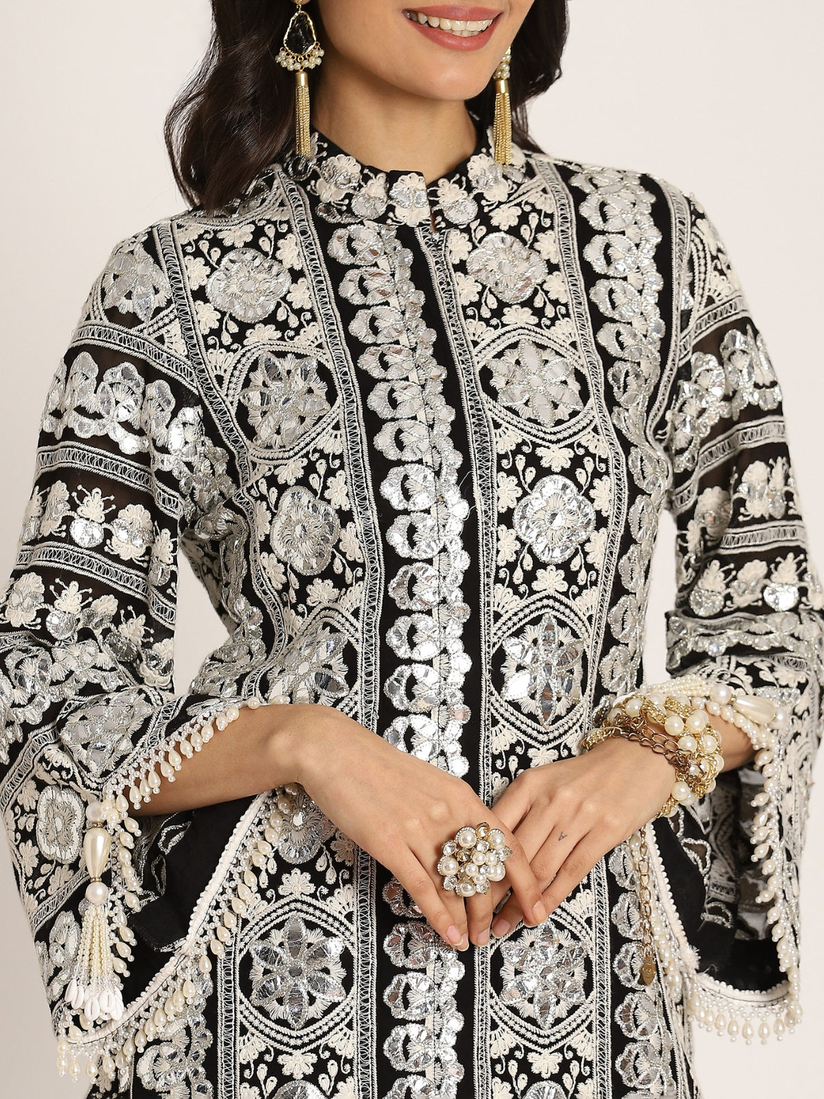 Falak Embroided Kurta With Tulip