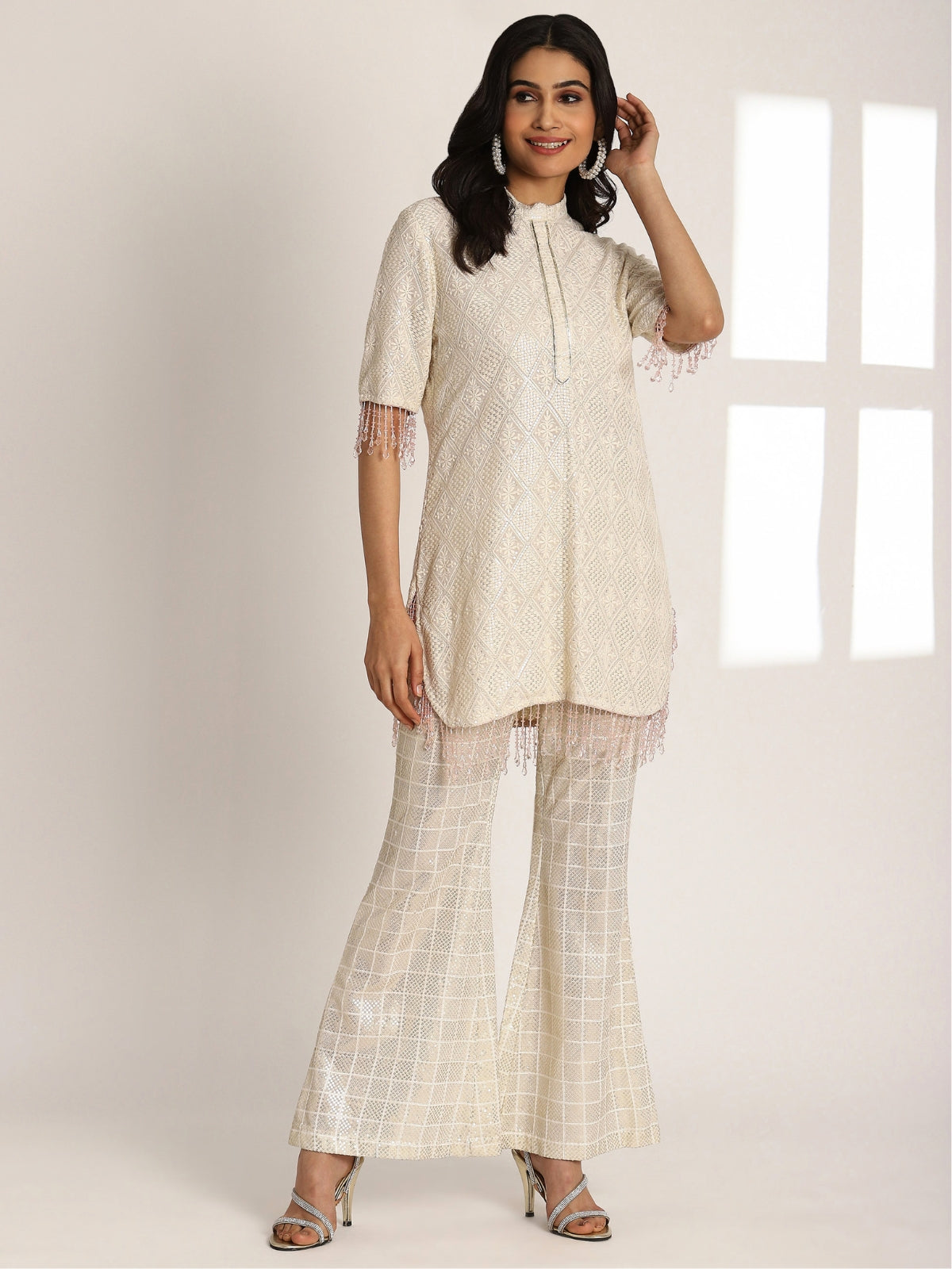 Falak Embroided Kurta With Flared Pant