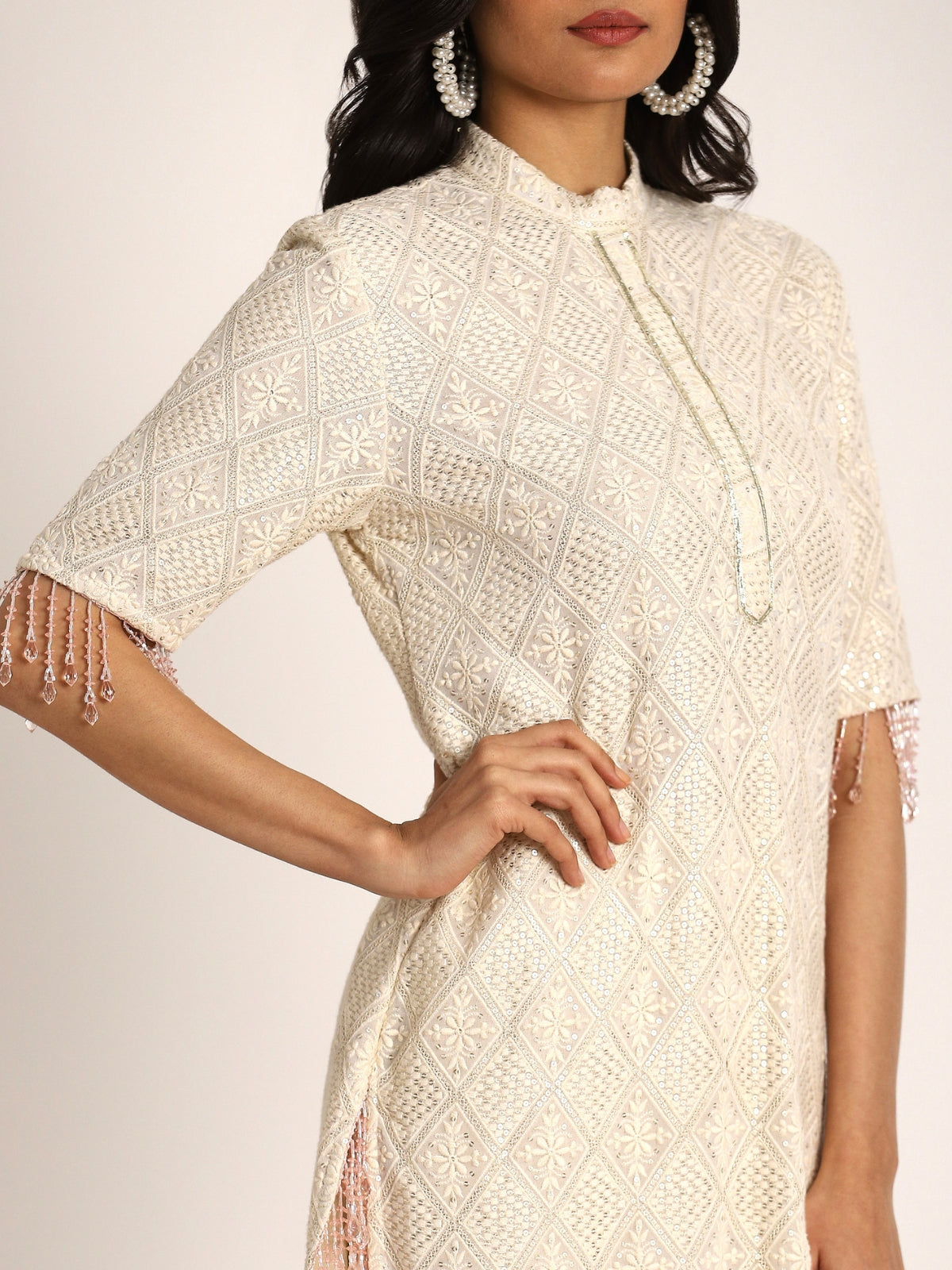 Falak Embroided Kurta With Flared Pant