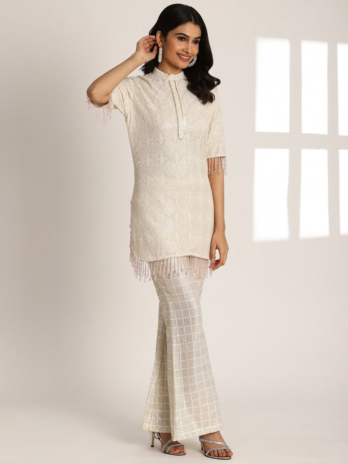 Falak Embroided Kurta With Flared Pant