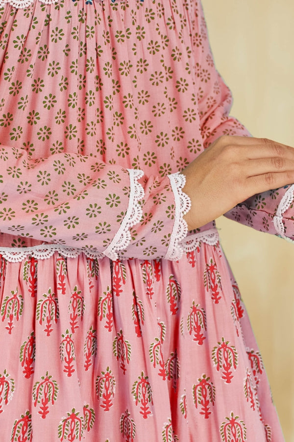 Firoza Kurta With Plazo and Dupatta