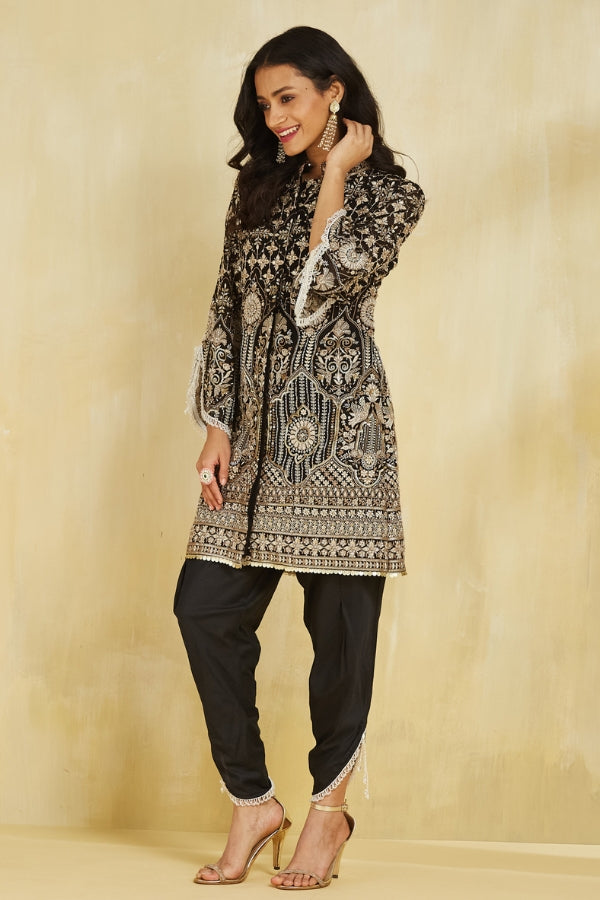 Firoza Kurta With Tulip