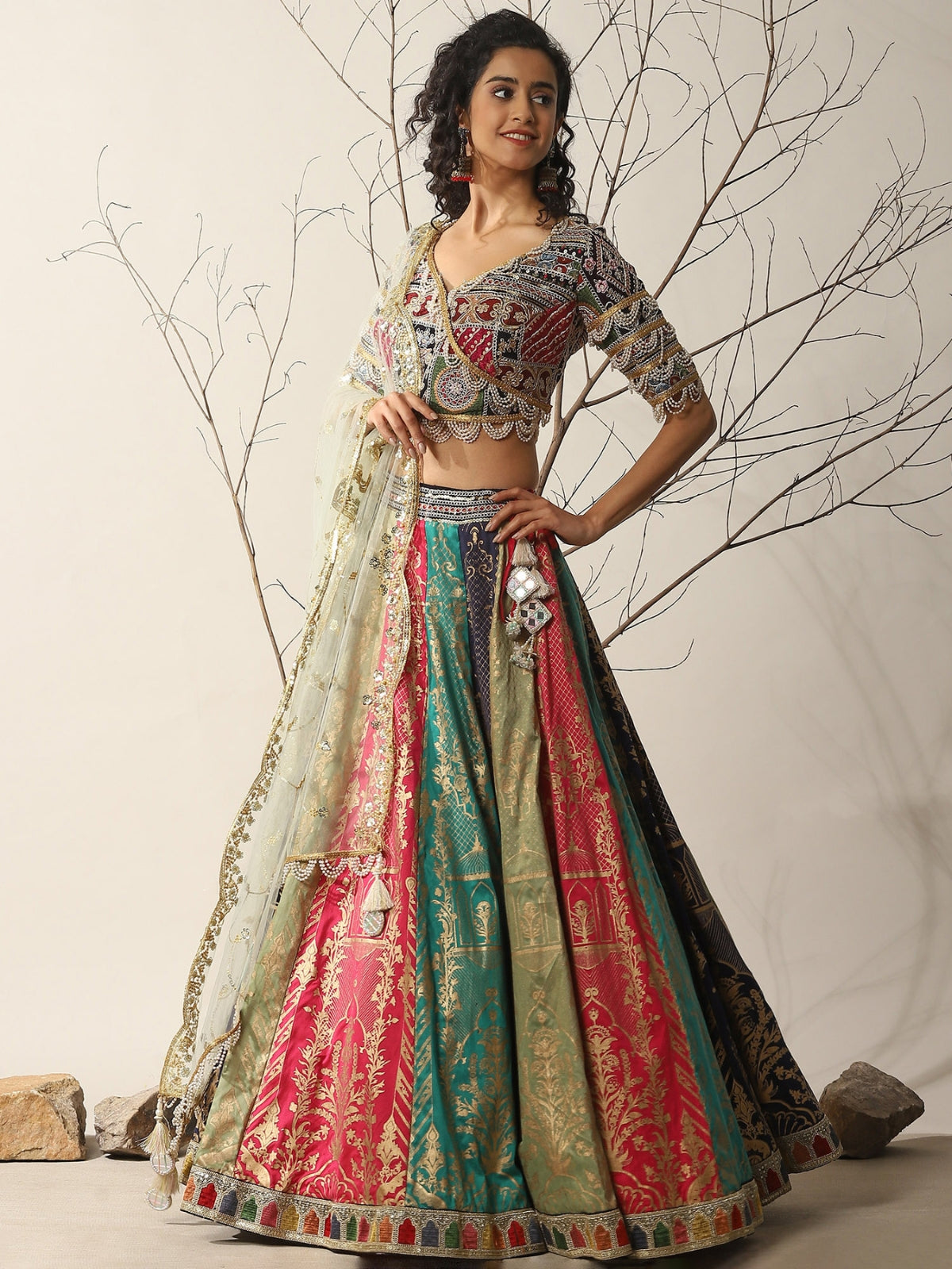 Rahat Lehenga With Blouse And Dupatta