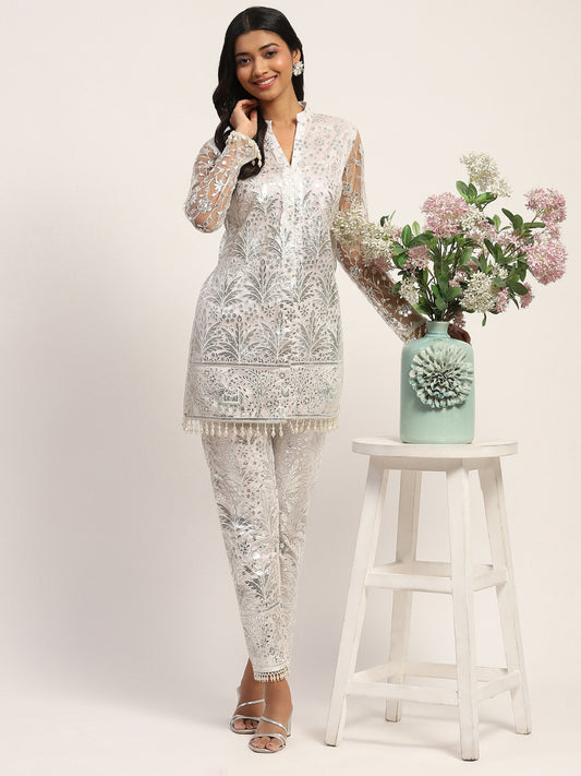 White Azra kurta with pant