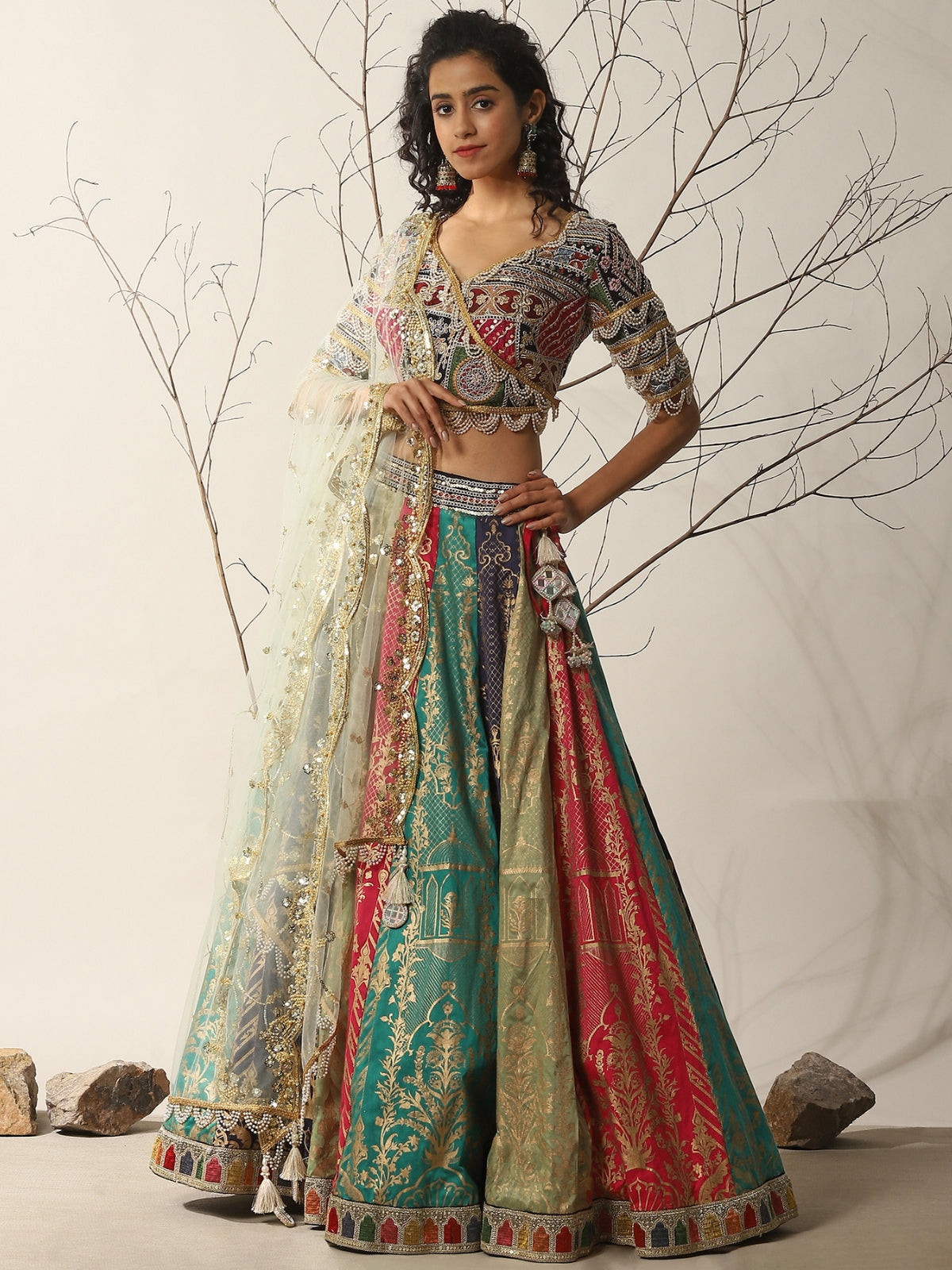 Rahat Lehenga With Blouse And Dupatta