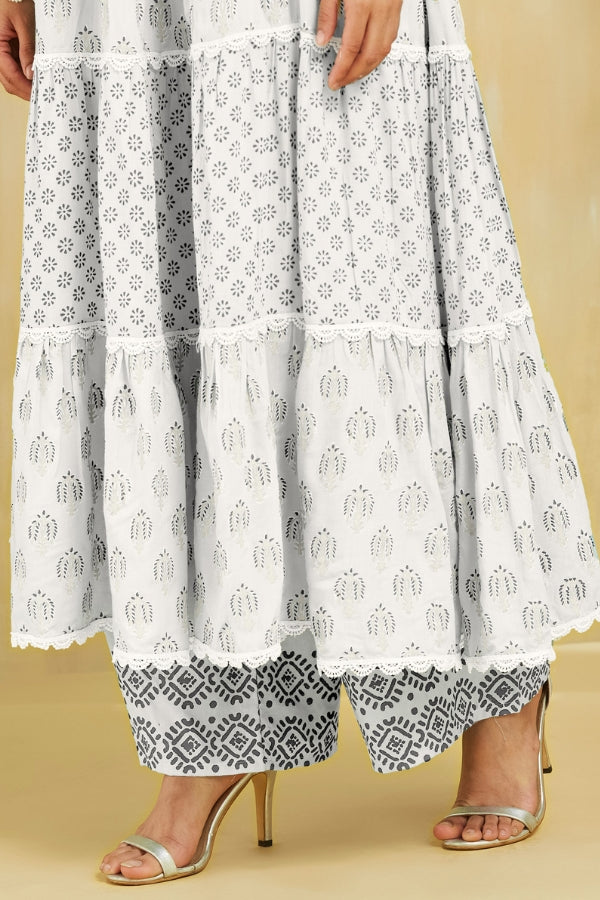 Firoza Kurta With Plazo And Dupatta