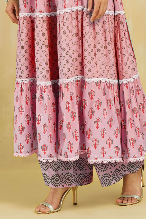 Firoza Kurta With Plazo and Dupatta