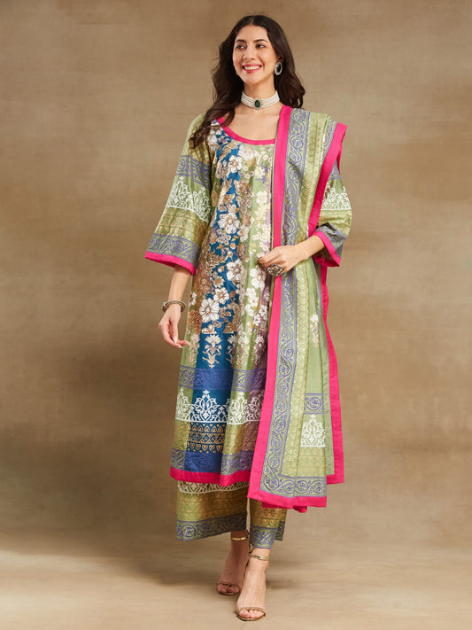 Noor a line kurta with plazo and dupatta