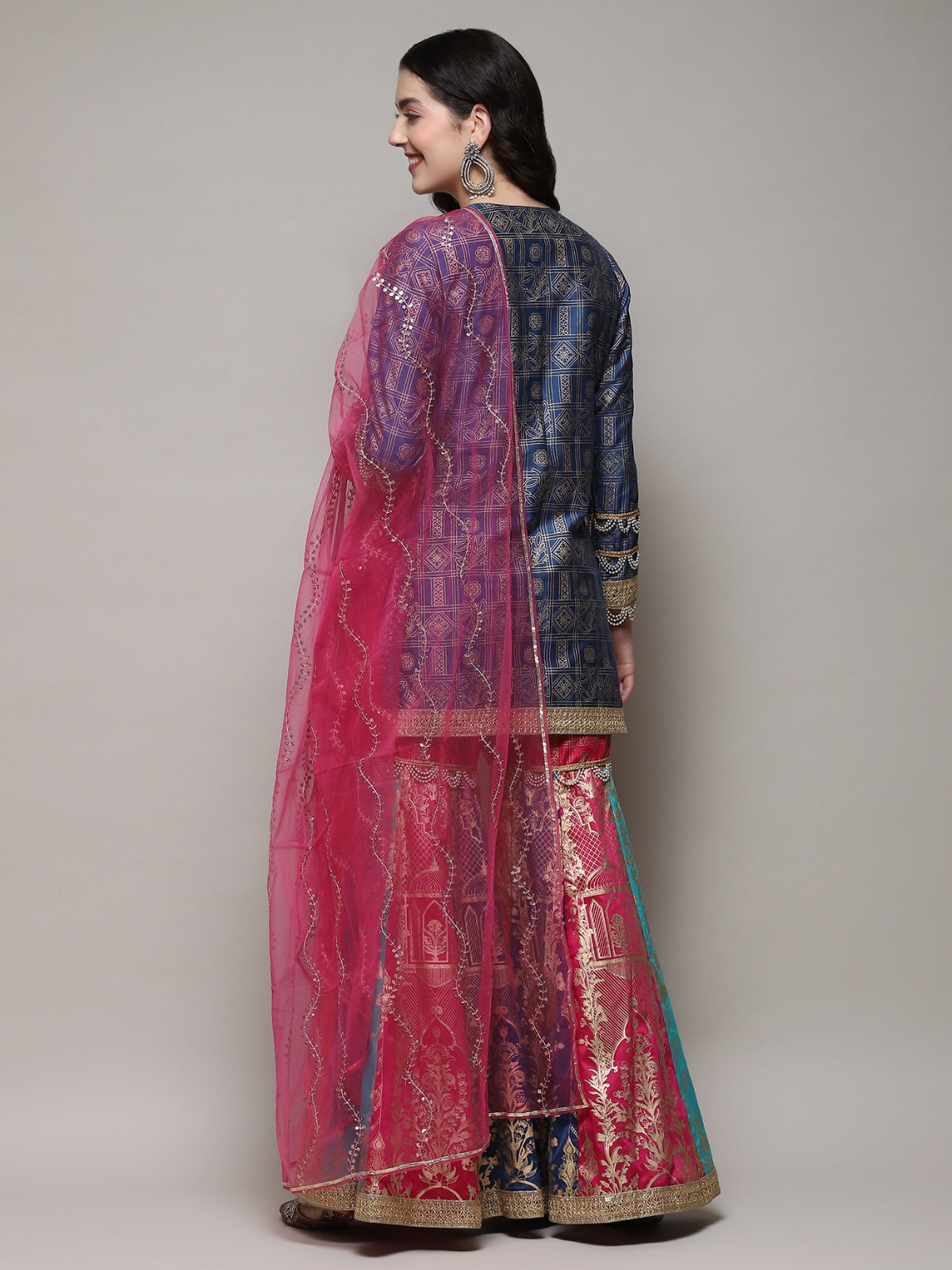 Blue Azra kurta, garara & dupatta