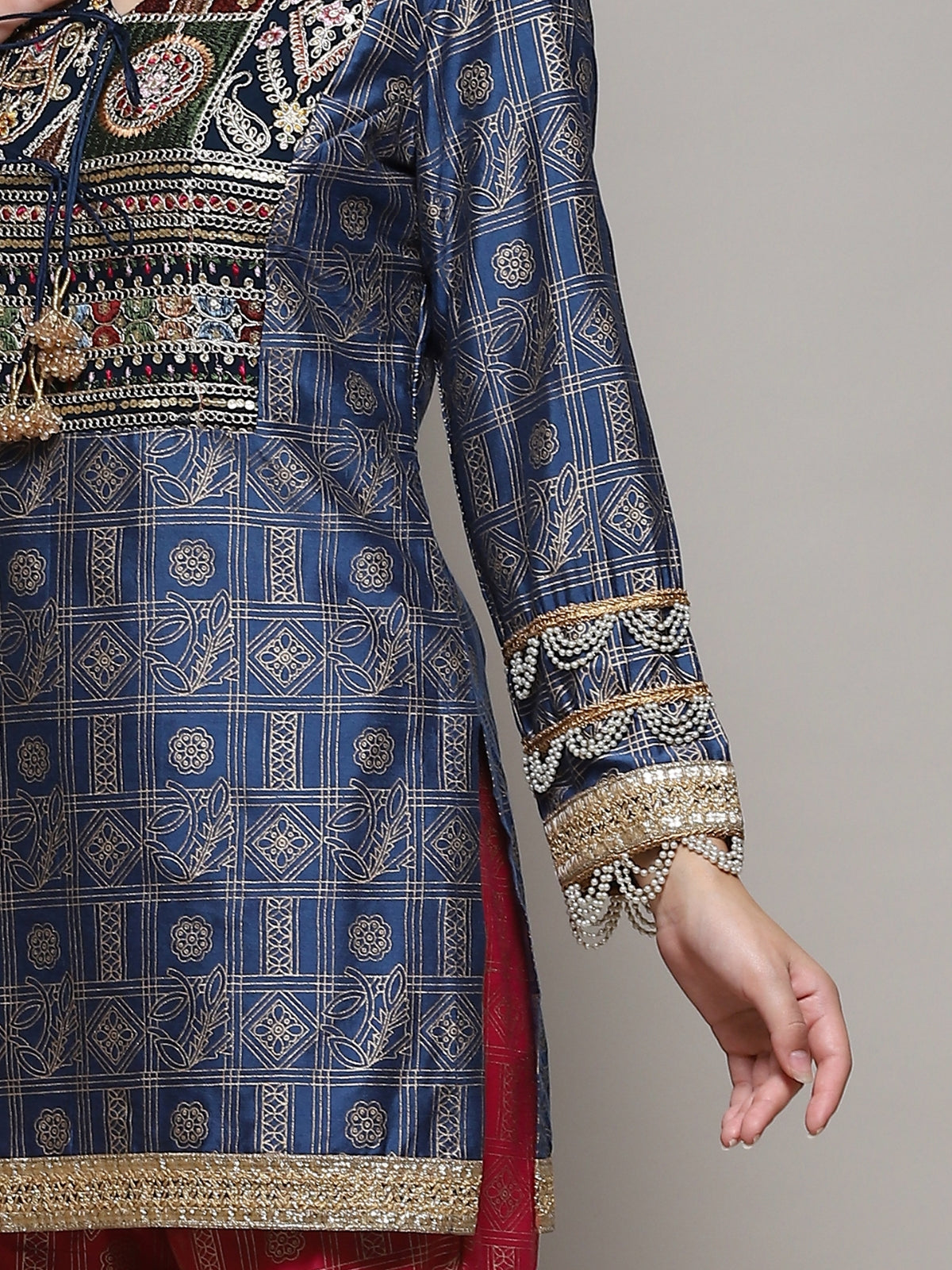 Blue Azra kurta, garara & dupatta