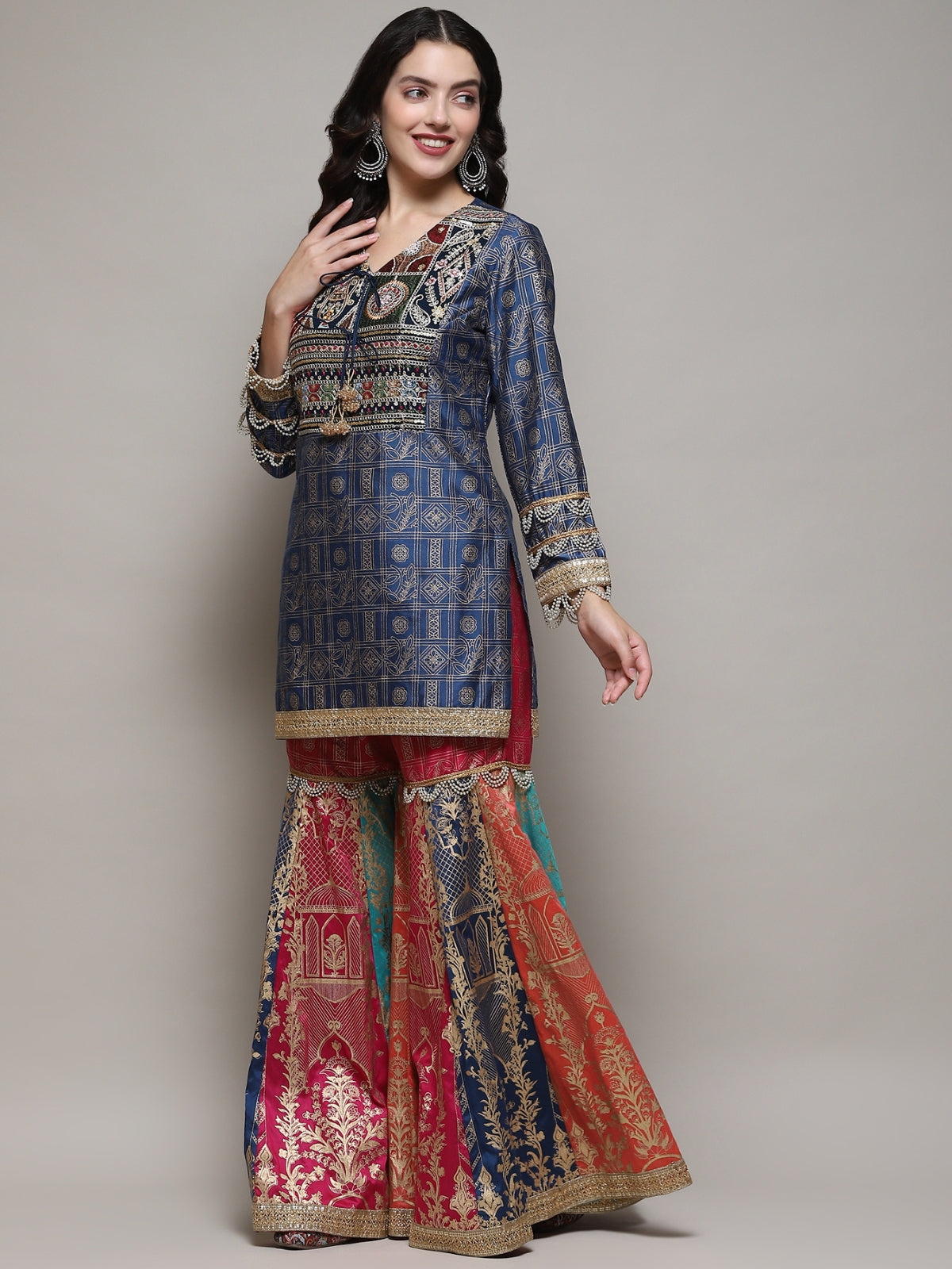 Blue Azra kurta, garara & dupatta