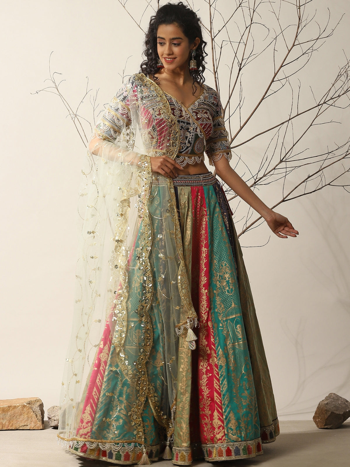 Rahat Lehenga With Blouse And Dupatta