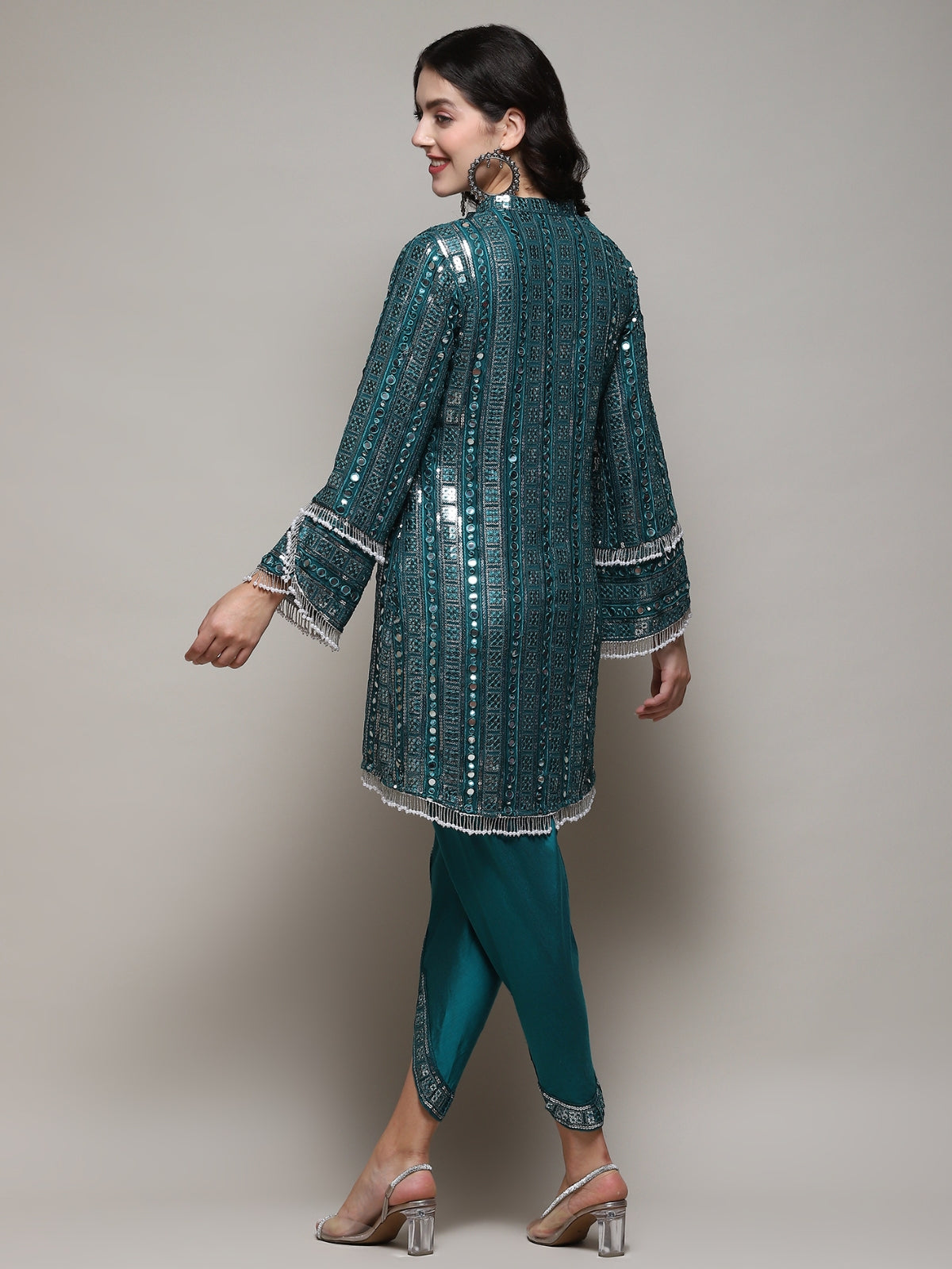 Emerald Green Azra kurta with Tulip