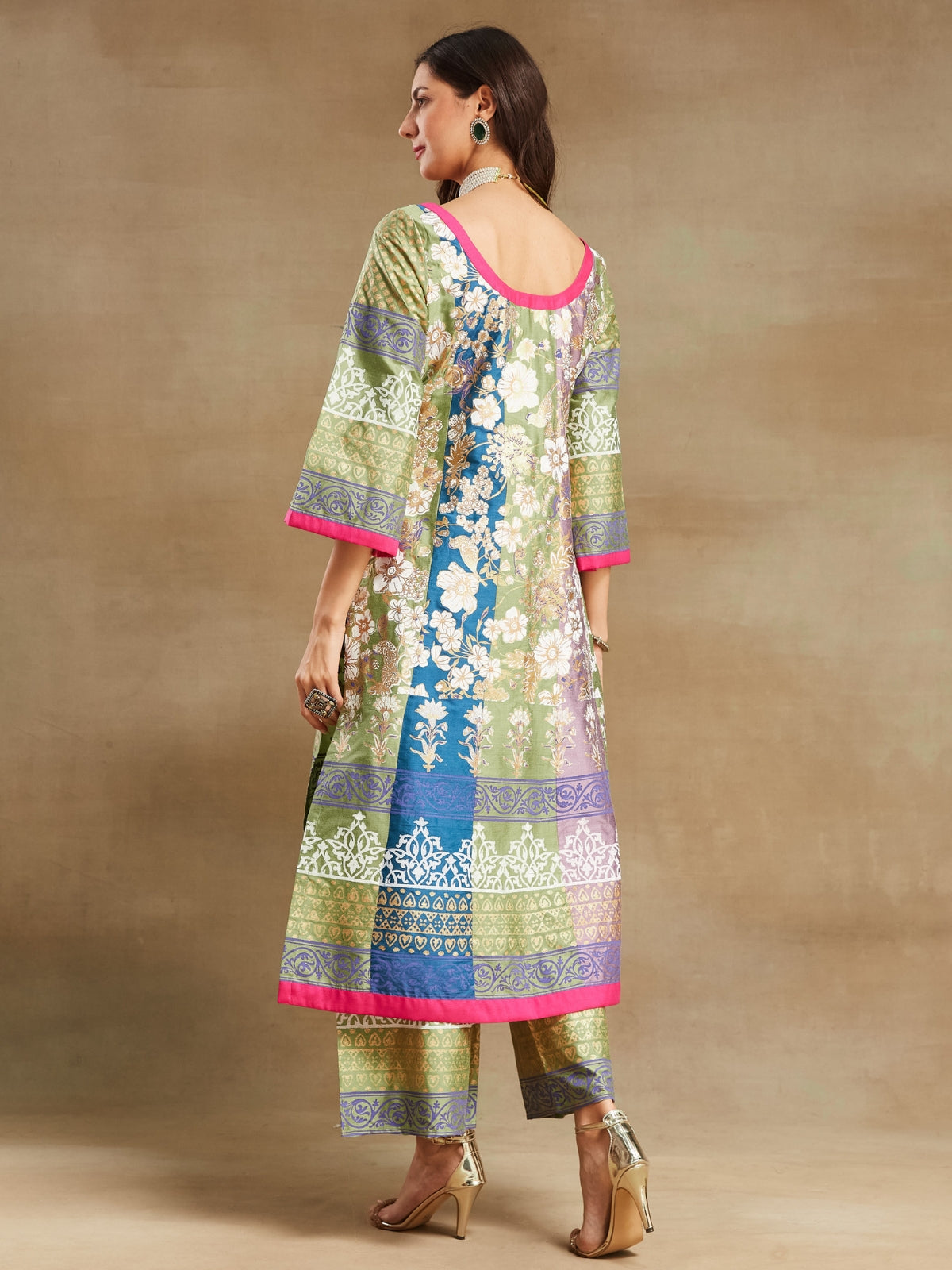 Noor a line kurta with plazo and dupatta