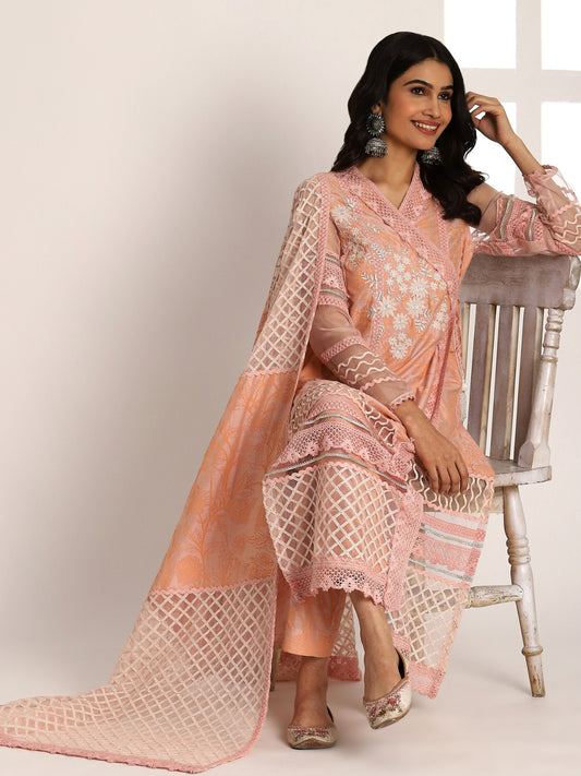 Falak Angrakha Kurta With Pant And Dupatta